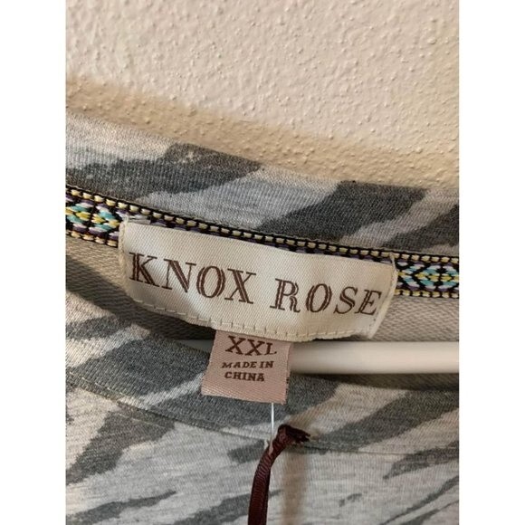 Knox Rose XXL Zebra Print Top NEW - Picture 2 of 3
